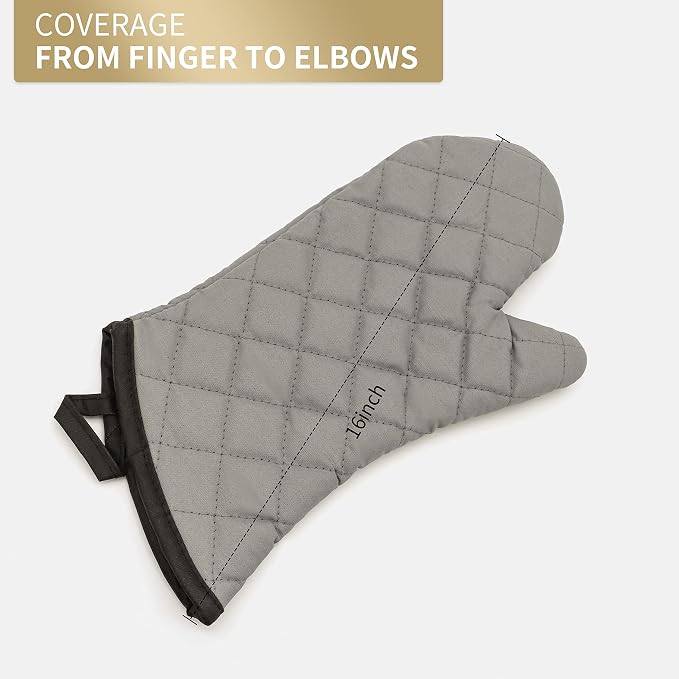 ARCLIBER Oven Mitts 1 Pair of Terry Cloth Lining - Image 7