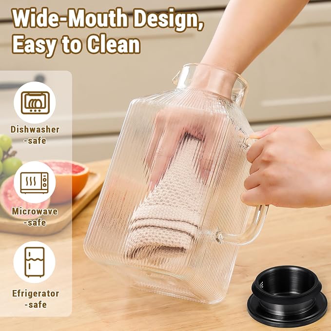 1 Gallon Square Glass Pitcher - Image 7