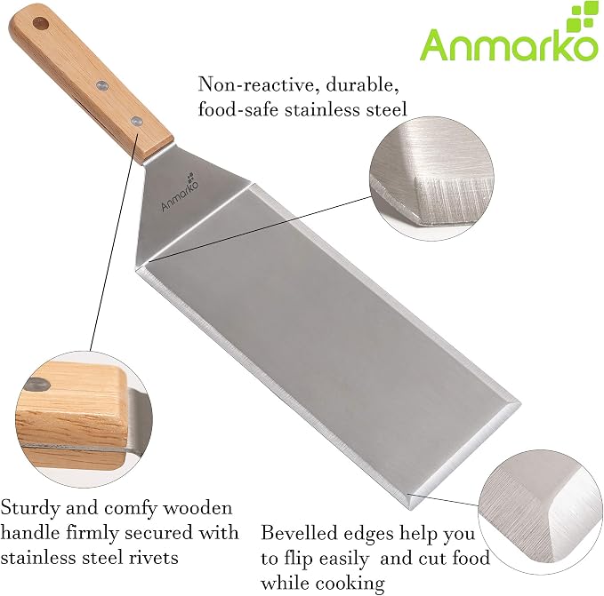 Stainless Steel Metal Griddle 4 x 8 inch Spatula - Image 2