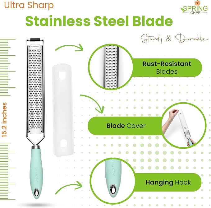 Spring Chef Stainless Steel Lemon Zester Grater - Image 4