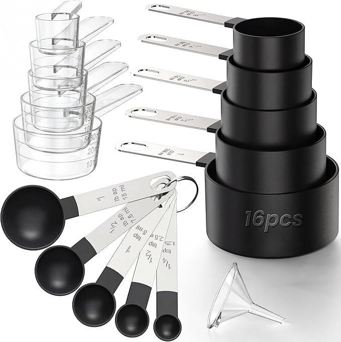 16PCS Measuring Cups and Spoons Set, Measuring Spoon Set by CreateHarmonyWithYourPet