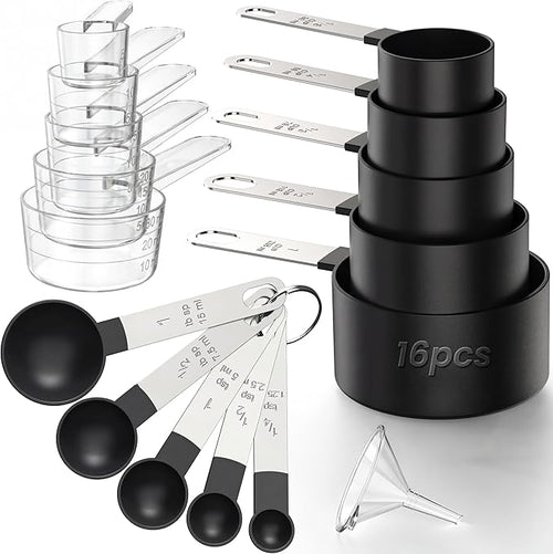 16PCS Measuring Cups and Spoons Set, Measuring Spoon Set by CreateHarmonyWithYourPet