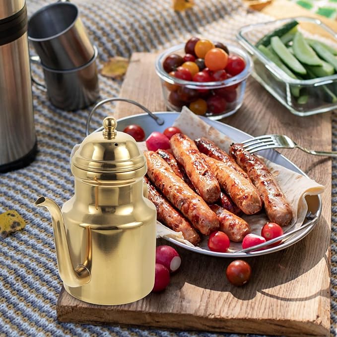 Cabilock Oil Dispenser Vinegar Dispenser Bottle Stainless Steel Oil Can - Image 9