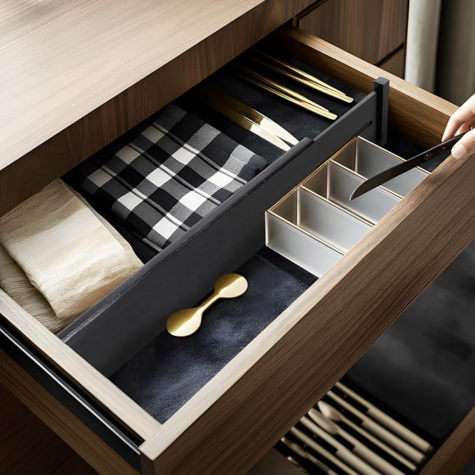 Utoplike Bamboo Drawer Dividers Large, Spring Loaded, Works in Bathroom - Image 5