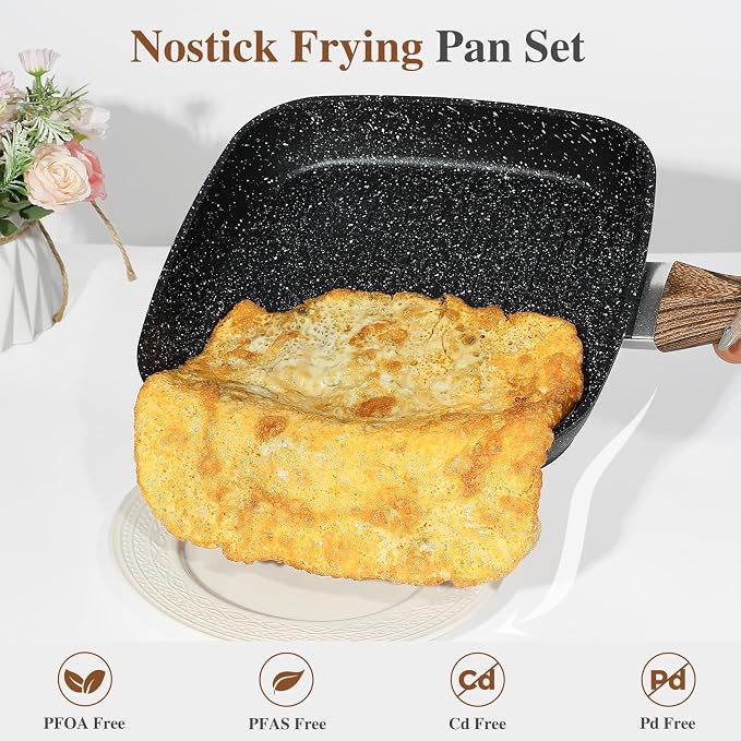 3 Pcs Pots and Pans Set, Nonstick & Non-Toxic Healthy Pots and Pans - Image 5