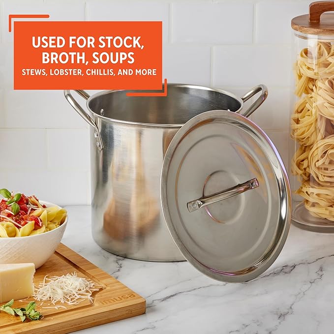IMUSA 12 Quart Stainless Steel Stock Pot - Image 5