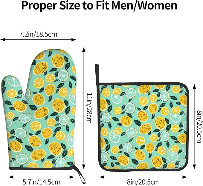 Lemon Pot Holders and Oven Mitts - Image 3