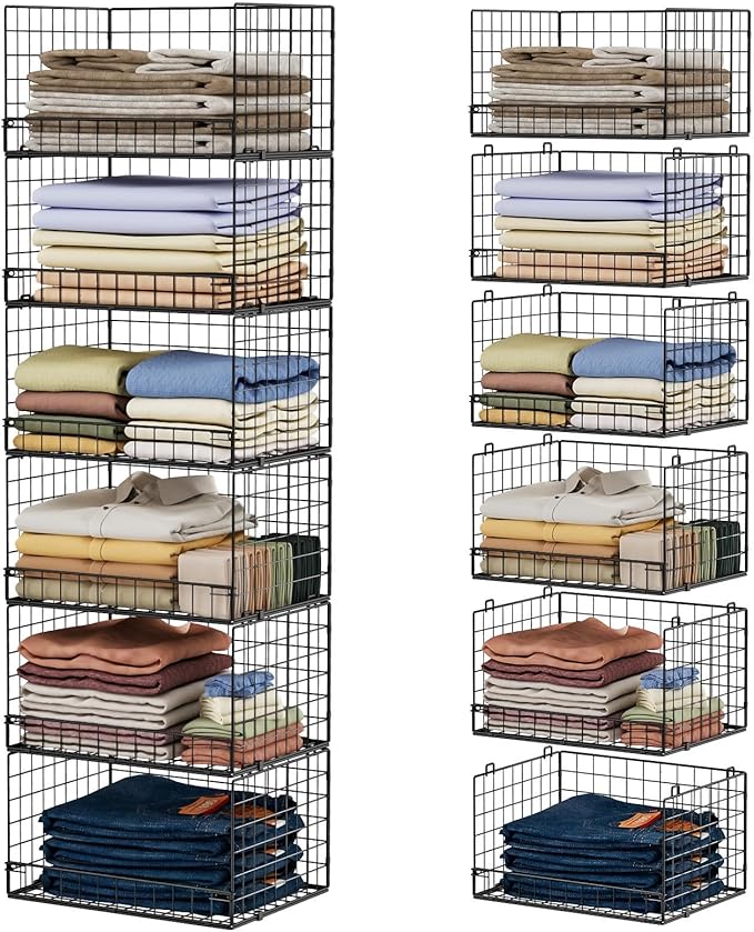 Yociyoga 6-Tier Stackable Closet Organizers and Storage Shelves, Closet Shelf by FollowWithYociyogaTogether