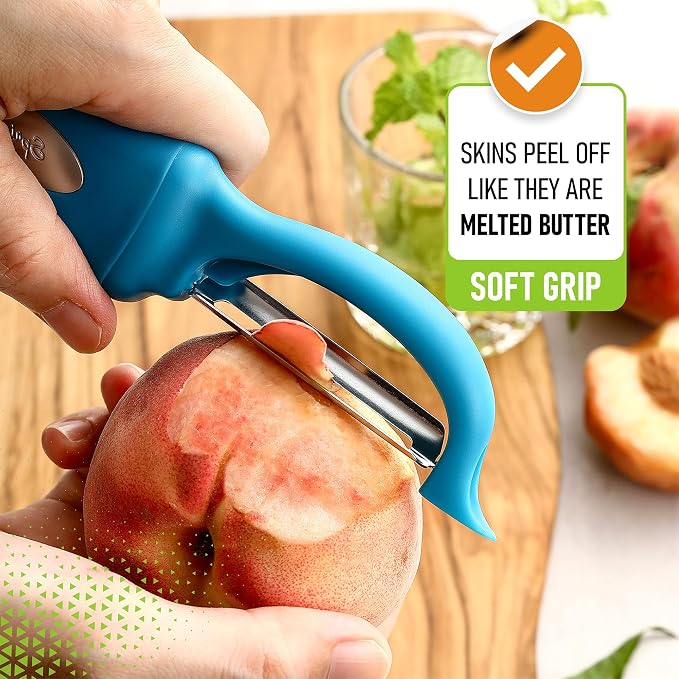 Spring Chef Premium Swivel Vegetable Peeler, Comfortable Handle and Ultra Sharp - Image 4