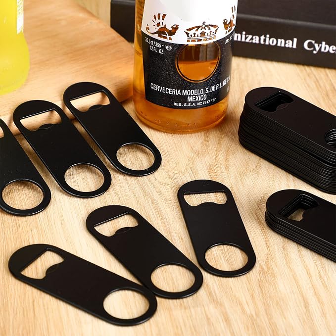Remerry 50 Pcs Bottle Openers Stainless Steel Flat Bottle Opener Bulk 3.4 x 1.3 - Image 4