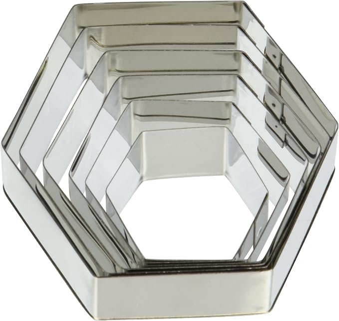 Ateco Plain Hexagon Cutter Set 6pc - Image 2