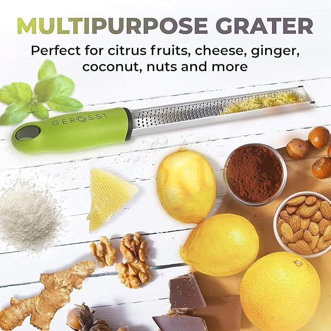 Stainless Steel Cheese Grater & Lemon Zester w/Extra Sharp Blade - Image 5