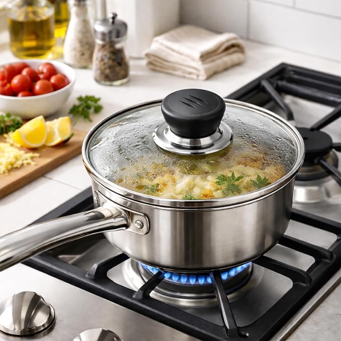 8 Inch Glass Lid for Frying Pan – Tempered Transparent Pot Lid - Image 4