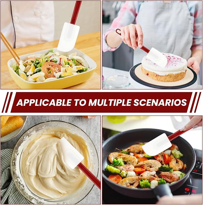 10 Pcs 10 Inch Flexible Rubber Spatulas, Silicone Spatula Set, Commercial Grade - Image 8