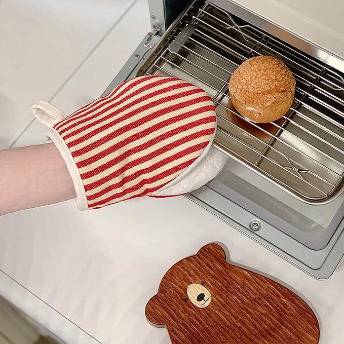 Mini Oven Mitts, Kitchen Oven Gloves Kitchen Mittens 500 Degrees Heat Resistant - Image 7