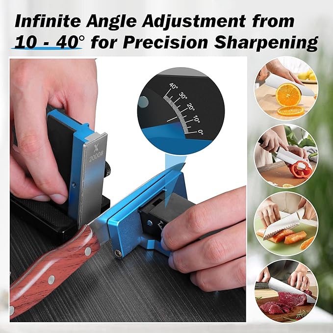 Upgraded Rolling Knife Sharpener Kit – Adjustable 10 – 40°, Removable Diamond - Image 4