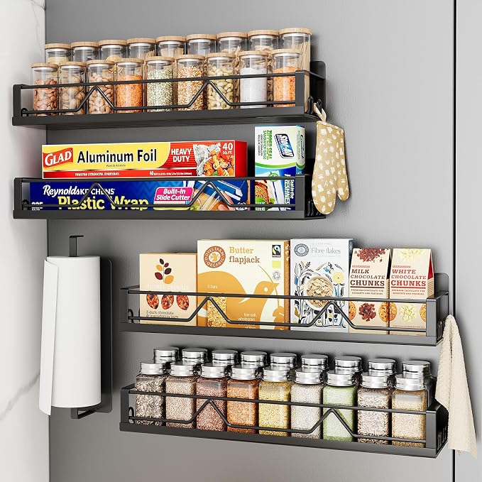 Mystozer 16.9 Inch Wide Large Capacity Magnetic Spice Rack by Mystozer