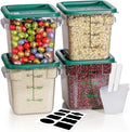4QT NSF Food Storage Containers: 8 PCS Commercial Clear Food Storage Containers by SVKLHY