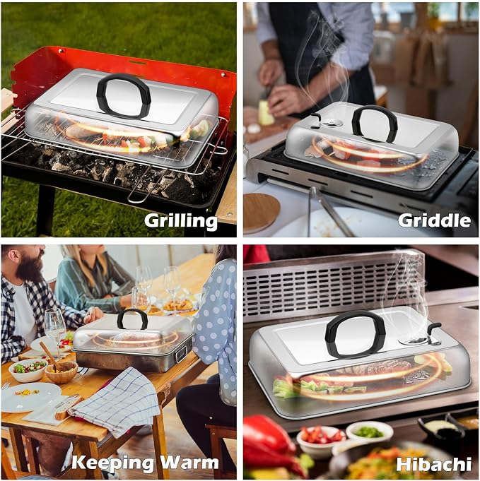 Rectangular Melting Dome 2Pcs, HaSteeL 13.3 X 9.8In Stainless Steel Bating - Image 5