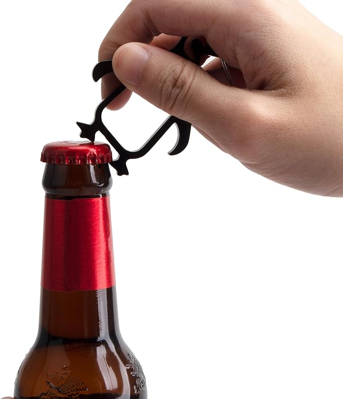 SWATOM Penguin Bottle Opener Keychain Beer Openers Tool Key Chain Ring - Image 2
