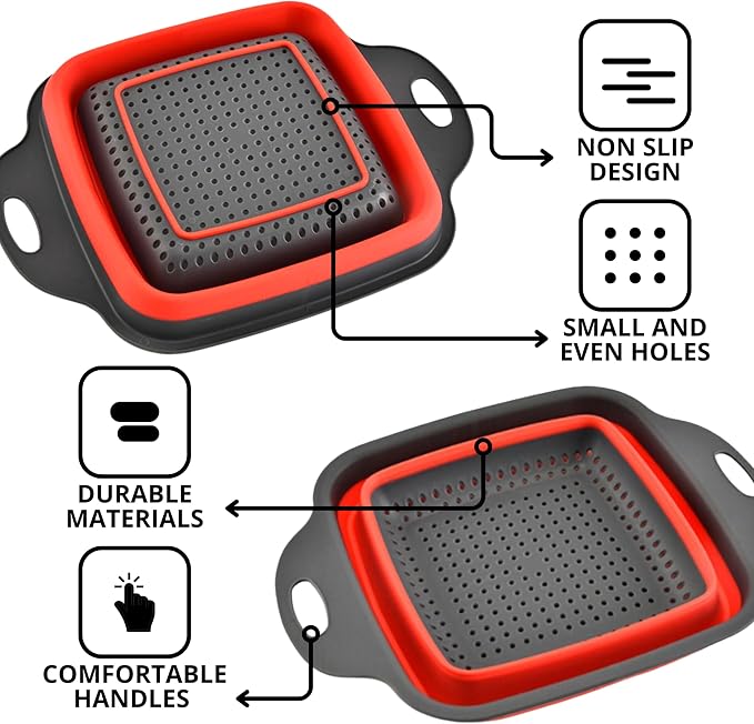 Square Collapsible Colander - Image 3