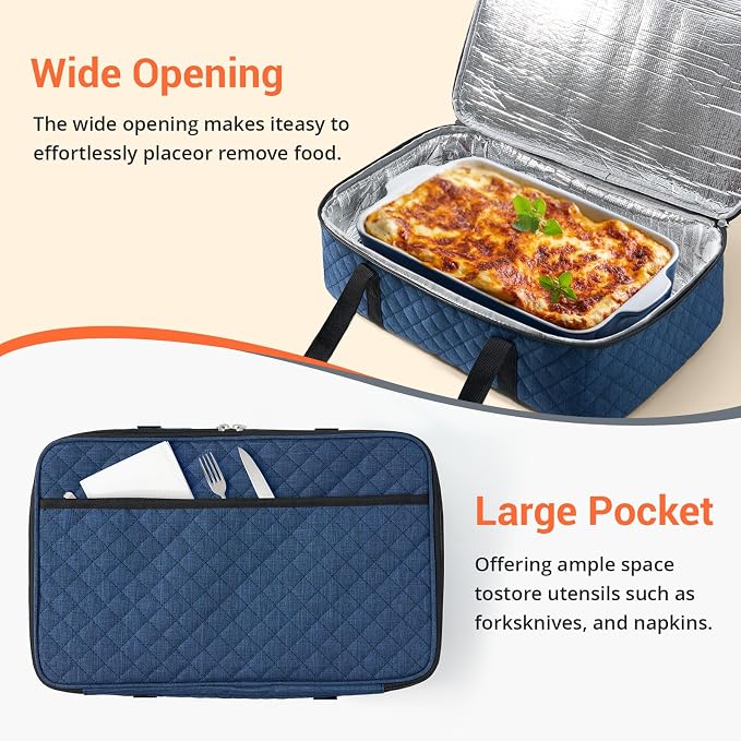 Insulated Casserole Carrier Portable Food Tote - Image 5