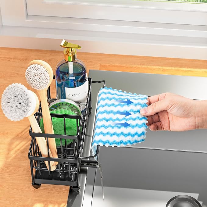 Cisily Sponge Holder for Kitchen Sink, Sink Caddy Organizer - Image 7