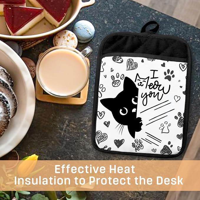 Funny Black Cat Pot Holders - Image 4