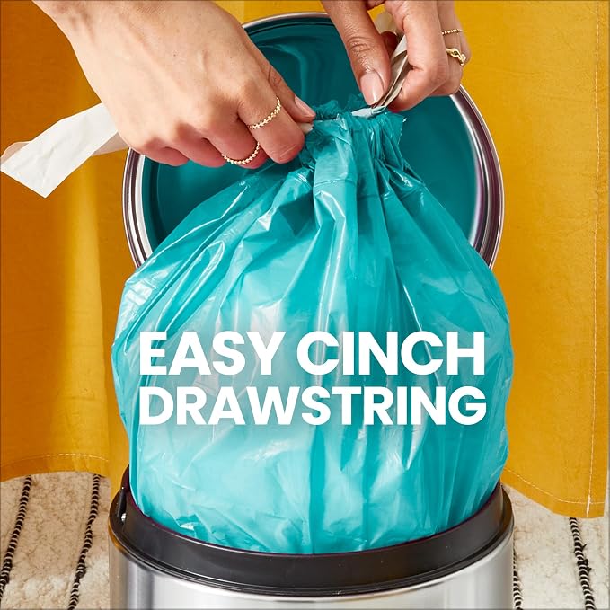 Glad Small Trash Bags 4 Gallon, Febreze Bahama Bliss Garbage Bags, Odor - Image 6