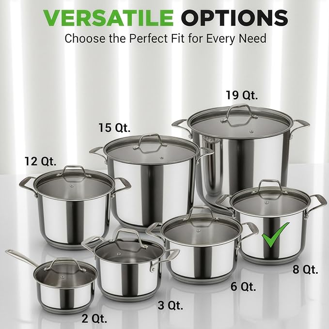 NutriChef 8-Quart Stainless Steel Stock Pot - Image 6