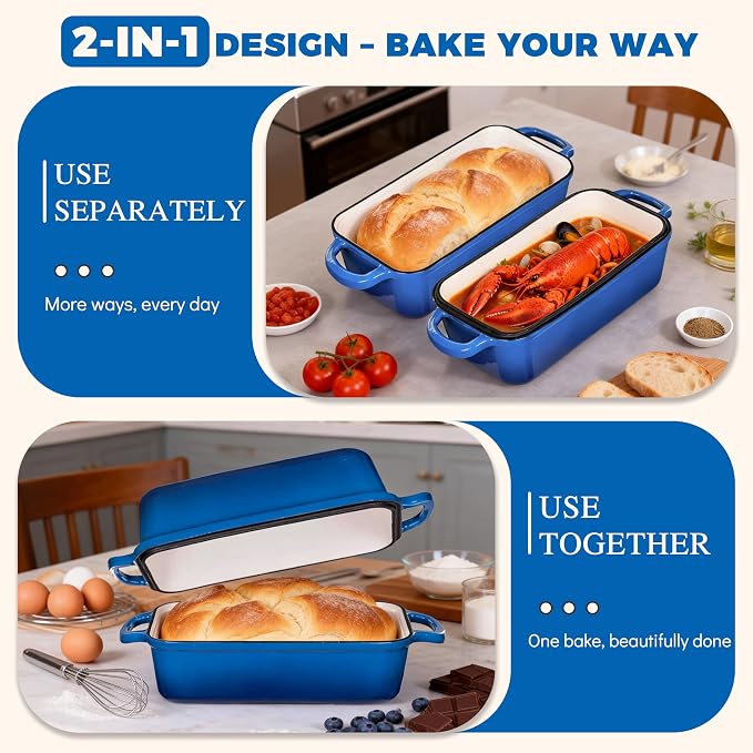 11x5 Inch Cast Iron Loaf Pan - Image 7