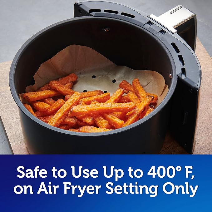 Reynolds Kitchens Air Fryer Liners Disposable, Unbleached Parchment Paper Sheets - Image 6