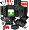NutriChef 42-Piece Nonstick Bakeware Set | Carbon Steel Baking Pans Set by NutriChef%E2%84%A2Kitchen
