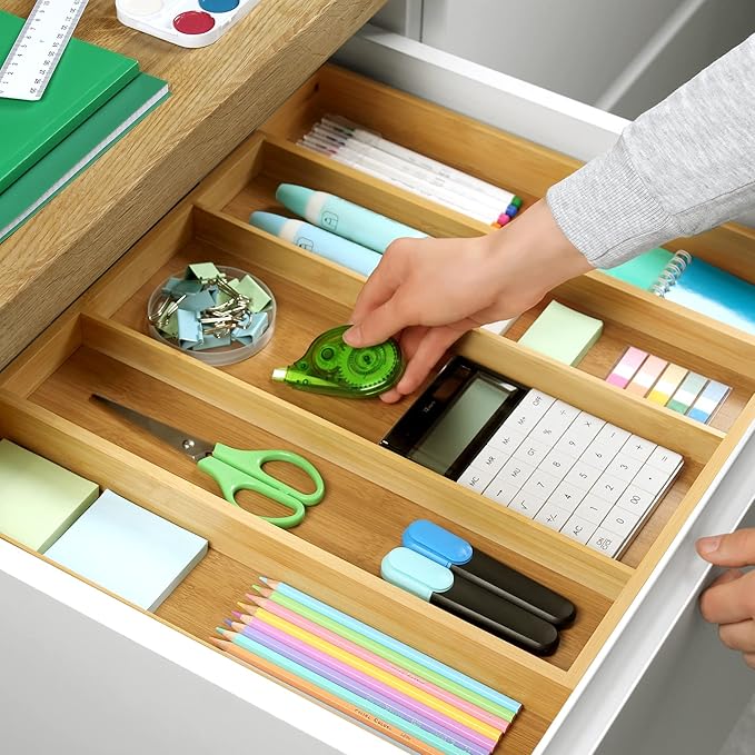 ROYAL CRAFT WOOD Luxury Bamboo Kitchen Drawer Organizer - Image 3