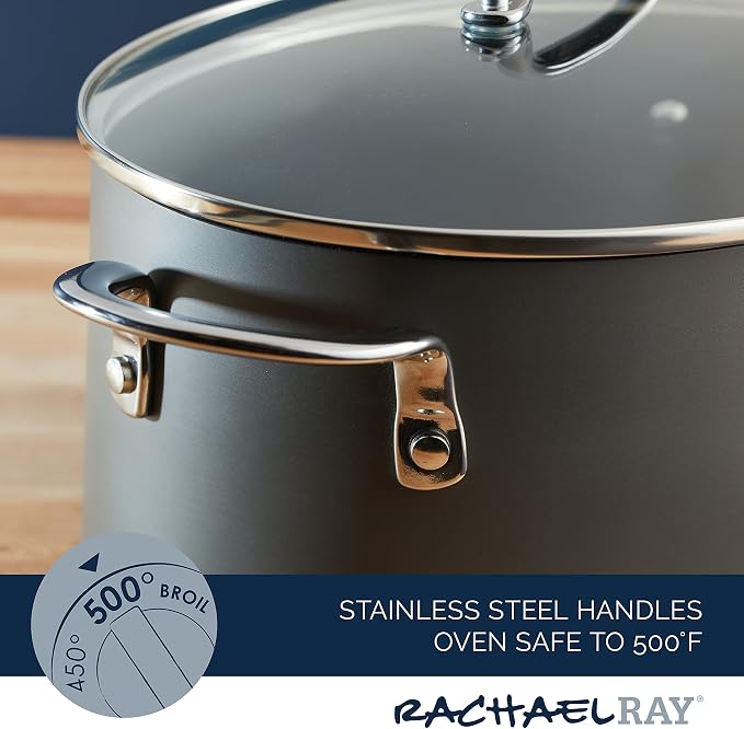 Rachael Ray 80090 Professional Hard Anodized Nonstick Cookware Oval Pasta - Image 4