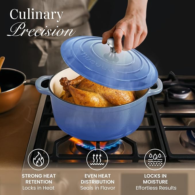 Nuovva Enamelled Cast Iron Dutch Oven Pot - Image 7