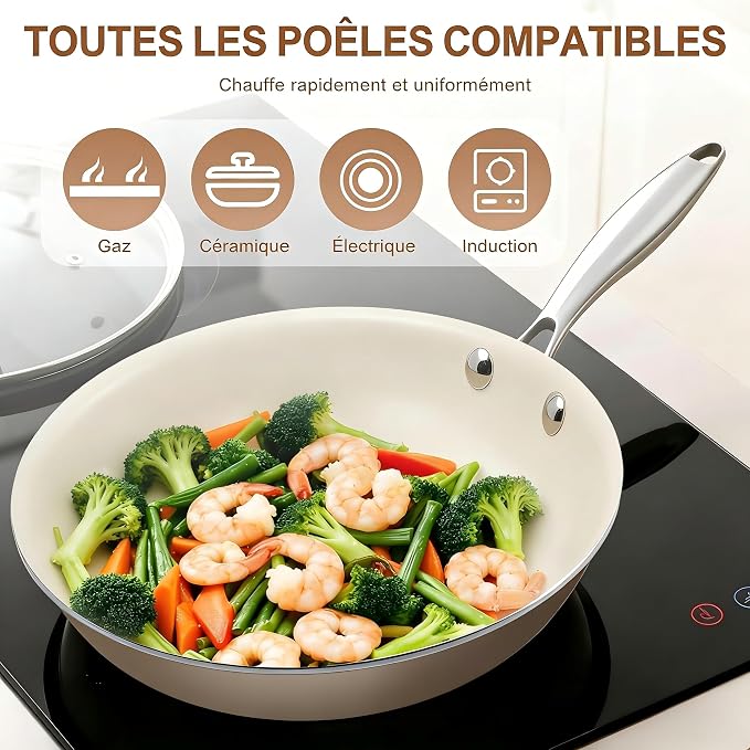 9.25 Inch Ceramic Nonstick Frying Pan Skillet - Image 6