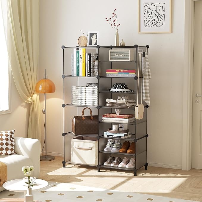 AWTATOS Closet Organizer 8 Cube Storage Shelves Clothes Organizers Stackable - Image 2