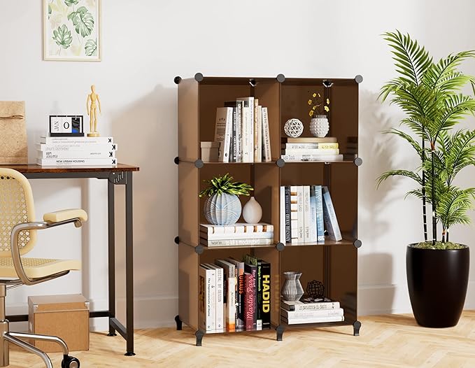 6-Cube Storage Organizer, Closet Organizer Storage Shelf Bookcase Bookshelf - Image 2