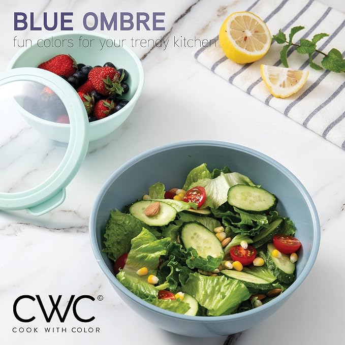 COOK WITH COLOR Mixing Bowls with TPR Lids - Image 3