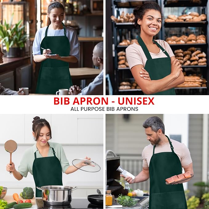 Utopia Kitchen 10 Pack Bib Apron Adjustable - Image 5