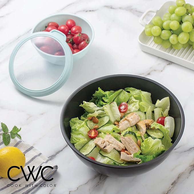 COOK WITH COLOR Mixing Bowls with TPR Lids - Image 3
