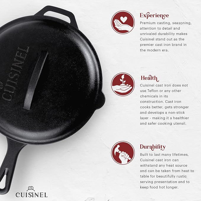 Cast Iron Skillet Set with Lids - Image 4