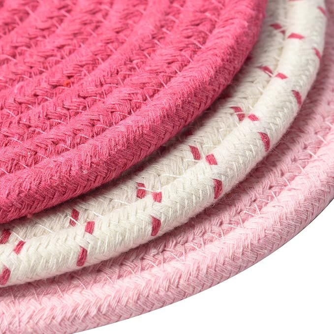 Kitchen Potholders Set Trivets Set 100% Pure Cotton Thread Weave Hot Pot - Image 6