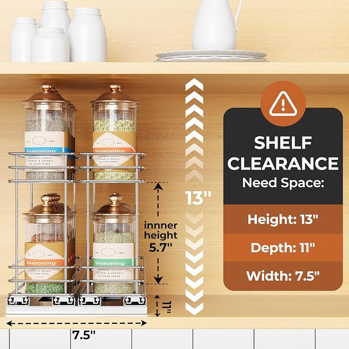 Mystozer Pull Out Spice Rack Organizer - Image 2