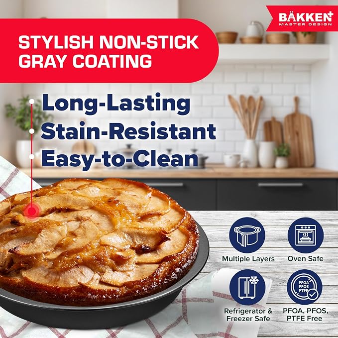 Baking Set – 10 Piece – Deluxe Non Stick Black Coating Inside and Outside – - Image 4