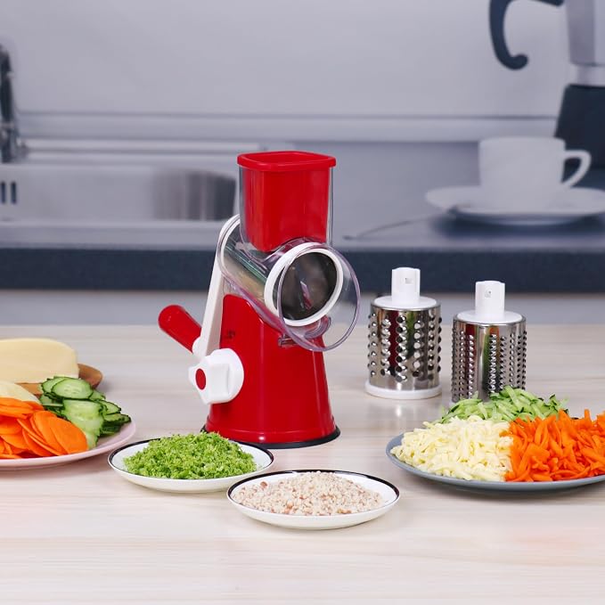 Ourokhome Rotary Cheese Grater Hand Crank, Kitchen Shredder Speed Mandolin - Image 9