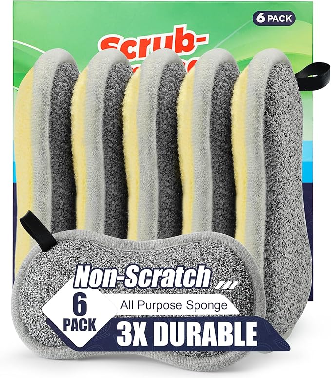 Dual Sided Multi-Purpose Sponges Kitchen, Non Scratch Dish Sponge by PANYEE