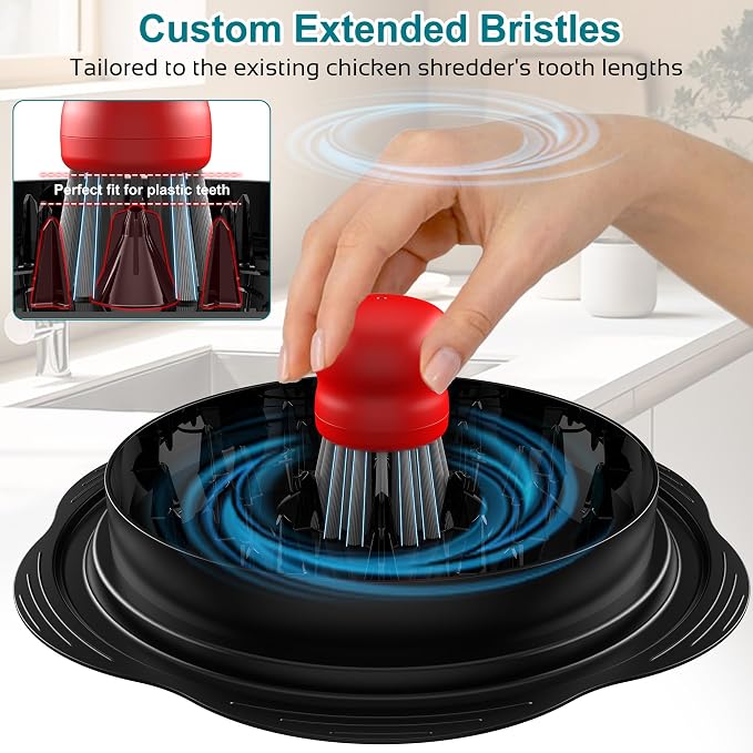 Mini Dish Brush for Cleaning Chicken Shredder, Palm Brush Dish Scrubber - Image 3