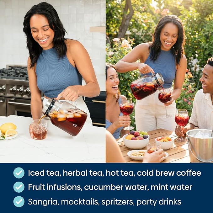 Infusion Pro Glass Fruit Infuser Water Pitcher, Heat Resistant - Image 5